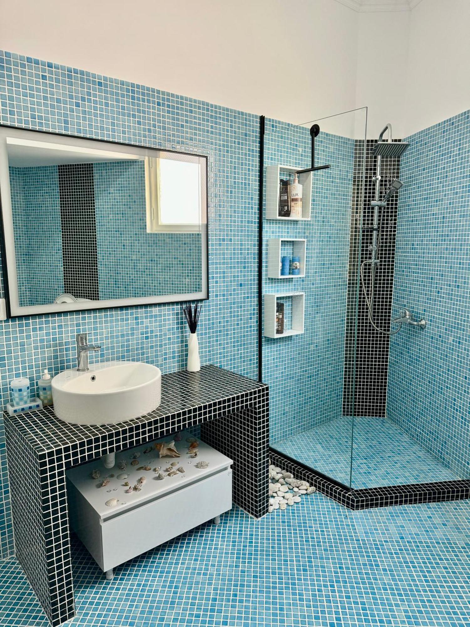 Comfy Blue Sarande Apartment Bagian luar foto